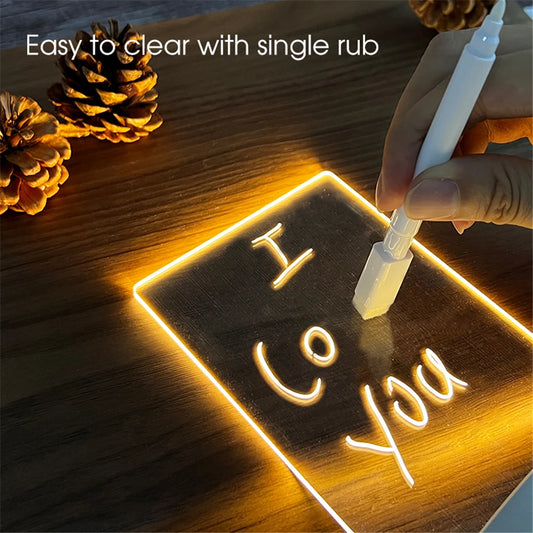 LED Message Board Night Light - USB Rechargeable