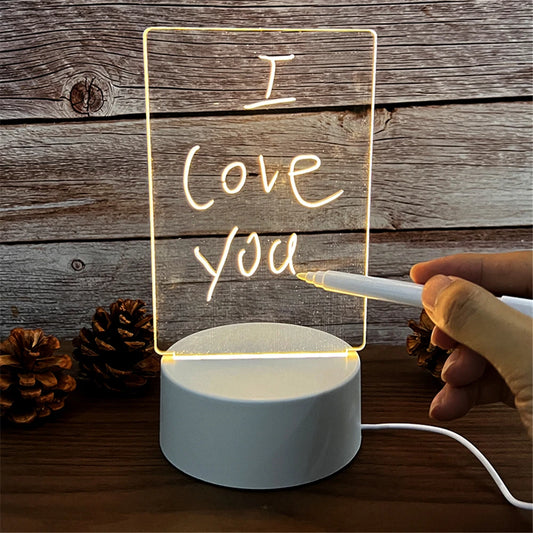 LED Message Board Night Light - USB Rechargeable