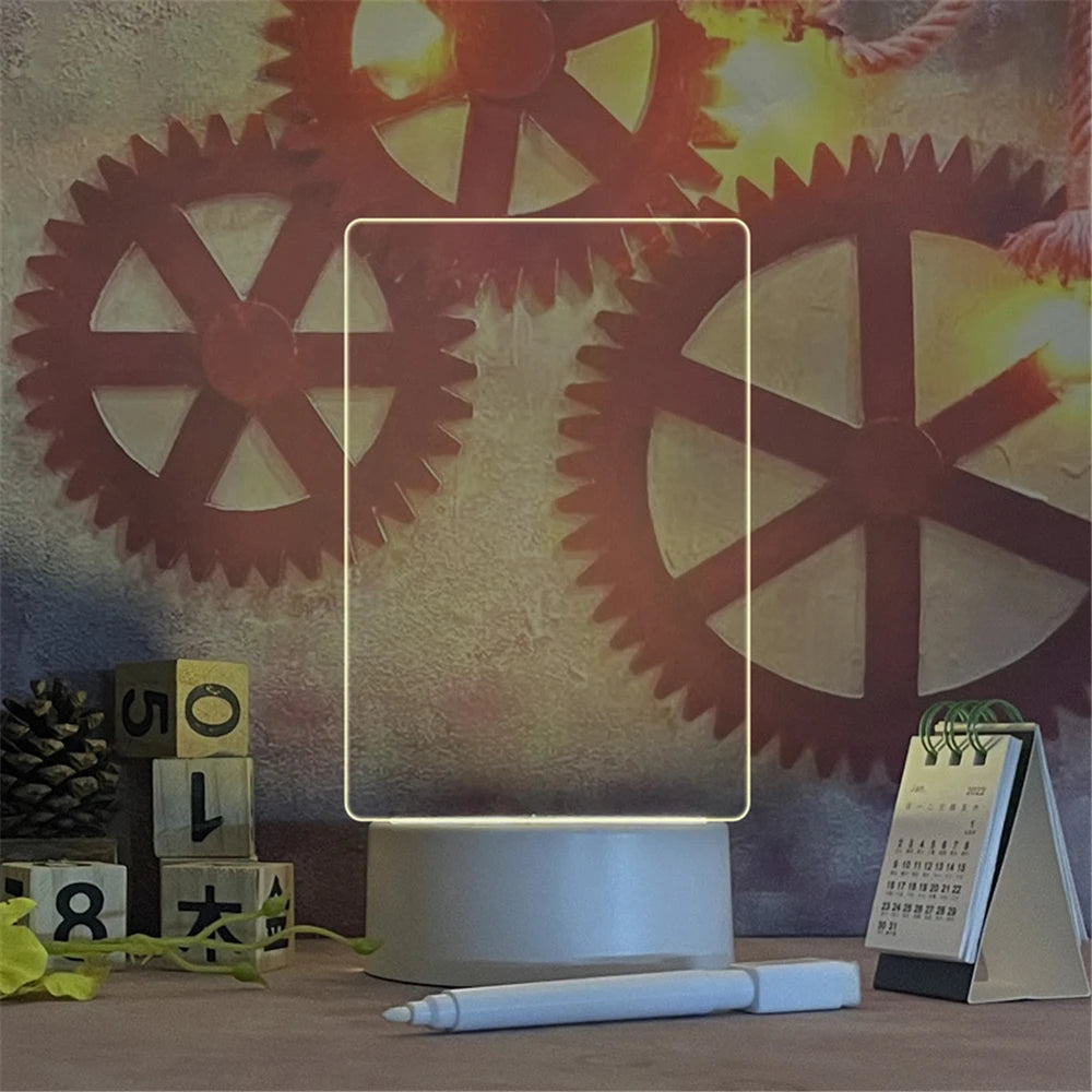 LED Message Board Night Light - USB Rechargeable